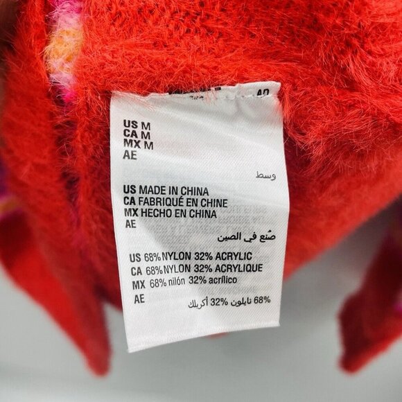 Holiday Lane Womens Size Medium Fair Isle Fuzzy Crewneck Sweater in Red $59 320 - Picture 9 of 9